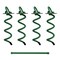 7Penn Spiral Ground Anchors - 8 Inch Twist Tent Stakes, 4 Pack